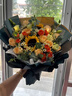 艾斯维娜鲜花速递向日葵混搭花束生日礼物全国同城配送 向日葵香槟韩式花束 实拍图