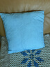 洁丽雅抱枕 纯色亚麻枕 办公室腰靠枕床头汽车靠背可拆洗45*45cm晴空蓝 实拍图