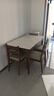 全友家居 新中式钢化玻璃实木框餐桌椅组合小户型家用吃饭桌子 实拍图