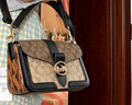 蔻驰（COACH）【品牌直供】GEORGIE女士涂层帆布皮革斜挎手提单肩腋下包 实拍图