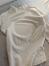 NOME 纯色半高领上衣女羊毛蚕丝绒秋冬新款内搭打底衫 白色 M  实拍图
