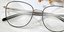 依视路（ESSILOR） 钻晶系列高清耐磨防蓝光近视超薄镜片专业配度数眼镜架男女镜框 金属-全框-2025GD-金色 镜框+依视路A4防蓝光1.56现片 实拍图