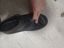 阿猫顿 厨师鞋男防滑防水厨房男士小黑鞋工作上班皮鞋男百搭风小皮鞋男 黑色基础款 42 实拍图