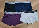 CabraKalani男士内裤男莫代尔运动四角平角抗菌大码男生无痕冰丝男式裤头裤衩 G品牌专柜紫灰灰黑莫代尔 4条 L （110斤以内） 实拍图