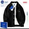 NASA GOOD官方男装潮牌牛仔外套男春秋款美式复古休闲夹克男士工装上衣服男 黑色【常规款】 M （建议100-125斤） 实拍图