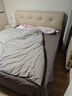 全友家居 头层牛皮真皮床奶油风床头软包靠背主卧室家用1.8米双人大床 实拍图