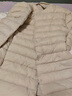 鸭鸭（YAYA）佟丽娅同款轻薄羽绒服女新款冬季短款圆领内胆修身时尚薄外套男 米白色【女款无领】 L 【建议100-115斤】 实拍图