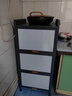 七序厨房置物架落地多层防尘收纳柜家用微波炉烤箱储物柜碗柜餐边柜 【特厚】二门三层长50宽32高80 实拍图