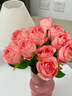 京东鲜花高档玫瑰花8支逼真仿真花假花摆设客厅餐桌装饰摆件拍照摄影道具 实拍图