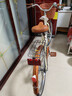 凤凰（Phoenix）上海凤凰自行车成人女士老年人式2025新款轻便通勤代步实心胎单车 密封全轴承【特厚铝合金轮】樱花黄 26寸实心胎【身高1.55-1.85米】 实拍图