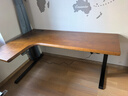 木藝生转角双电机电动升降电脑桌家用办公双人L型桌子工作台拐角书桌 双电2节插排左拐角3cm实木胡桃色 1.8*1.1M(升级加强版收纳横梁) 实拍图