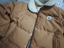 戴维贝拉（DAVE＆BELLA）冬季新款白鸭绒宝宝外套洋气男童上衣儿童衣服小童羽绒服童装 焦糖色【DB4242511】 110 cm（建议身高100-110cm） 实拍图
