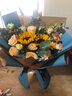 艾斯维娜鲜花速递向日葵混搭花束生日礼物全国同城配送 向日葵香槟韩式花束 实拍图