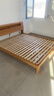 源氏木语全实木床北欧风小户型卧室家具橡木床现代简约主卧1.5m1.8m双人床 原木色低铺夜光床斜靠版【橡木】 1800mm*2000mm  框架结构 实拍图