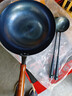 阎铁匠章丘炒锅铁锅家用炒菜锅锻打老式物理不粘锅无涂层木把锤印已开锅 锤印木把款34CM 34cm 实拍图