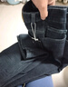 立蒙（LIMENG）牛仔裤男直筒宽松弹力大码四季款休闲牛仔裤潮 蓝灰(加绒) 31  实拍图