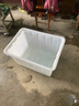 女管家加厚塑料水箱塑料桶储水桶长方形养殖装鱼水产箱泡瓷砖服装收纳桶 160白色加厚无盖755*550*455 实拍图