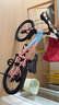 凤凰山地自行车男女变速山地车碟刹青少年儿童自行车学生单车 星际 蓝粉【单速+辐条轮】 18寸【适合120-155cm】 实拍图