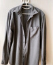 优衣库男女装法兰绒衬衫长袖衬衣纯棉薄外套25新款478118 480773 480773/05天灰色 L 实拍图