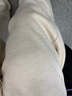 三彩2025冬季新款加绒保暖休闲长裤高腰松紧直筒裤宽松简约M 米白色 S 155/64A 155/64A 实拍图