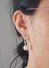 戚小米s999足银耳钉女法式复古仿珍珠耳钩纯银耳环优雅耳坠气质养耳洞 实拍图