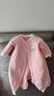 舒贝怡婴儿衣服新生儿连体衣满月宝宝哈衣春秋保暖周岁男女童爬爬服粉66 实拍图