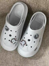 PaulFrank大嘴猴洞洞鞋凉拖鞋男夏包头拖户外两穿沙滩凉鞋女3771白男44/45 实拍图