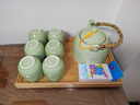 古笙记 青瓷茶具套装家用茶壶茶杯景德镇陶瓷现代简约中式大号提梁壶 青瓷茶具（1壶+6杯+竹托） 实拍图