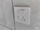 公牛（BULL）开关插座 五孔插座 摄像头路由器支架收纳置物架插座 GTA03暮雪白 实拍图
