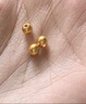 喜上眉梢足金999转运珠3D硬金抛光面珠磨砂路路通DIY配饰散珠送礼女 4mm光珠【约1g】多颗重版 实拍图