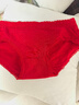 浪莎（LangSha）本命年内裤女纯棉属马年结婚中腰三角裤4条装全棉裆骐骥红女内裤 实拍图