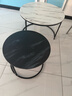 顺冠茶几客厅茶台仿岩板创意北欧茶桌现代小户型简约圆形小桌子极简型 【送货上门】黑架-70白纹+50黑纹 实拍图