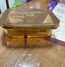 希乐扣Cilock耐热玻璃饭盒上班族带饭冰箱保鲜盒微波加热餐盒 琥珀中长分隔700 实拍图