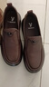 意尔康男鞋秋季羊皮舒适一脚蹬皮鞋男软面套脚商务休闲鞋 59171W 棕色43 实拍图