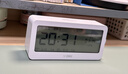 得力（deli）可视化智能闹钟计时器 学生专用起床神器背光床头钟时钟温度计 开学升学季必备礼物 LE107 白色 实拍图