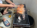 原始人烧烤架户外烧烤炉家用碳烤炉3-7人便携式木炭烧烤架子 加厚烤炉【304烤网】3件套 实拍图