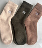 猫人3双装35%羊毛袜子男士袜子男冬季加厚保暖袜男毛圈袜睡眠袜男 实拍图