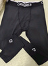 准者健身长裤高弹速干运动加绒套装秋冬季跑步压缩衣服打底紧身裤子男 ZZ1601135纯黑灰 【长裤】 XL (180) 实拍图