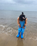 拜杰（BAIJIE） 儿童玩水下水裤连体下水裤户外玩水服赶海涉水裤背带连体防水裤 蓝色儿童下水裤 30 码【鞋内长19.0cm】 实拍图