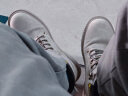 森馬（Senma）时尚潮流英伦马丁靴系带高帮休闲男靴610313608 月光灰 41码 实拍图