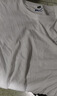 回力（Warrior）纯棉t恤男秋冬新款重磅运动上衣男士宽松打底长袖体恤 白色  3XL 实拍图
