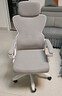 朗域轩品人体工学电竞椅人工力学座椅久坐护腰宿舍游戏电脑椅子可躺写字椅 【4级气杆】可后躺+乳胶-白灰 120-155度(含) 联动扶手 四向腰托 实拍图