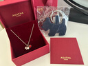 AGATHA/瑷嘉莎 爱心小狗银项链女士 生日礼物送女友闺蜜轻奢高级感吊坠 玛瑙红 实拍图