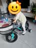 凤凰儿童自行车儿童山地学生车小孩单车带辅助轮3-6-10-12岁小中大童 天青蓝丨单速一体轮+升级减震款 14寸（适合身高95-105cm） 实拍图