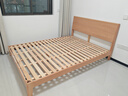 源氏木语实木床卧室双人床小户型北欧家用山毛榉大板床1.5*2.0m低铺京享家 实拍图