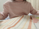班尼路（Baleno）儿童打底衫秋冬款男女童加绒保暖长袖T恤冬装半高领条纹内搭上衣 实拍图