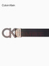 Calvin KleinJeans男士真皮商务休闲ck双面金属字母带头牛皮革腰带皮带礼物 003-太空黑 95cm 实拍图
