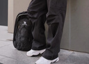 骆驼（CAMEL）直筒梭织工装长裤女防泼水百搭伞兵裤 C24CA6L6619 幻影黑 M 实拍图