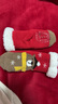 南律宝宝袜加绒袜套婴儿袜冬季加厚保暖儿童地板袜防滑男女袜子睡眠袜 大红小熊+藏青宇航员 S码(0-2岁) 实拍图
