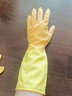 金钱花厨房洗碗家务洗衣服天然橡胶乳胶食品级胶皮清洁防水刷碗手套加厚 橙黄双色款促销一双 S码（适合手小女士或儿童） 实拍图